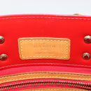 LOUIS VUITTON Monogram Vernis Reade PM Hand Bag Red Rouge M91088 LV Auth 142620-18