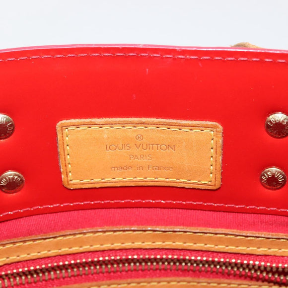 LOUIS VUITTON Monogram Vernis Reade PM Hand Bag Red Rouge M91088 LV Auth 142620