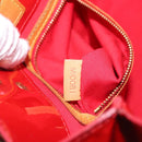 LOUIS VUITTON Monogram Vernis Reade PM Hand Bag Red Rouge M91088 LV Auth 142620-12