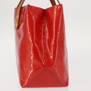 LOUIS VUITTON Monogram Vernis Reade PM Hand Bag Red Rouge M91088 LV Auth 142620-3