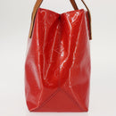LOUIS VUITTON Monogram Vernis Reade PM Hand Bag Red Rouge M91088 LV Auth 142620-4