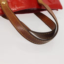 LOUIS VUITTON Monogram Vernis Reade PM Hand Bag Red Rouge M91088 LV Auth 142620-7