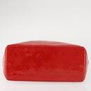 LOUIS VUITTON Monogram Vernis Reade PM Hand Bag Red Rouge M91088 LV Auth 142620-5