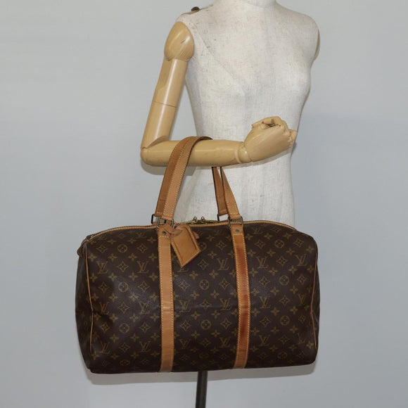 LOUIS VUITTON Monogram Sac Souple 45 Boston Bag M41624 LV Auth 142622
