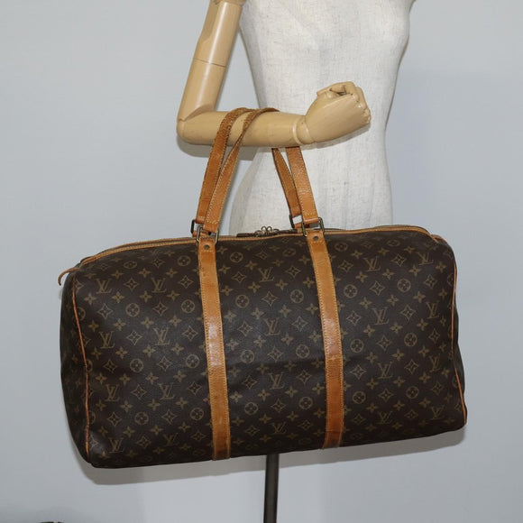 LOUIS VUITTON Monogram Sac Spool 55 Boston Bag Vintage M41622 LV Auth 142624