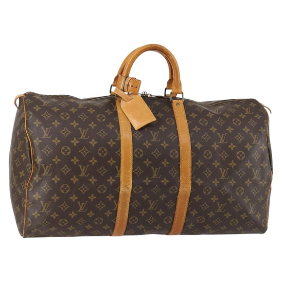 LOUIS VUITTON Monogram Keepall 55 Boston Bag M41424 LV Auth 142779