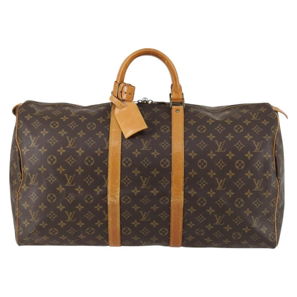 LOUIS VUITTON Monogram Keepall 55 Boston Bag M41424 LV Auth 142779