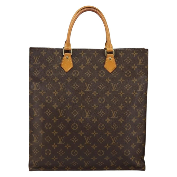 LOUIS VUITTON Monogram Sac Plat Hand Bag M51140 LV Auth 142639