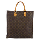 LOUIS VUITTON Monogram Sac Plat Hand Bag M51140 LV Auth 142639-2