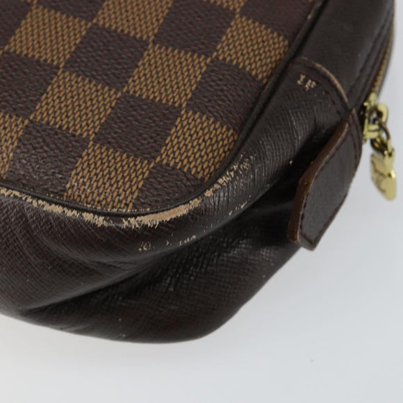 LOUIS VUITTON Damier Ebene Trousse Toilette25 Clutch Bag N47624 LV Auth 142642