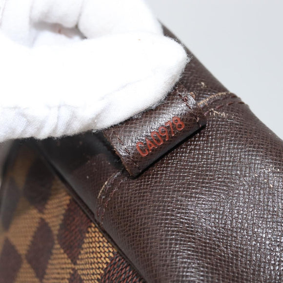 LOUIS VUITTON Damier Ebene Trousse Toilette25 Clutch Bag N47624 LV Auth 142642