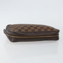 LOUIS VUITTON Damier Ebene Trousse Toilette25 Clutch Bag N47624 LV Auth 142642-6
