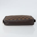 LOUIS VUITTON Damier Ebene Trousse Toilette25 Clutch Bag N47624 LV Auth 142642-7
