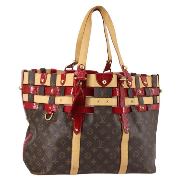LOUIS VUITTON Monogram Ruby Sarina MM Tote Bag Red M95611 LV Auth 136007