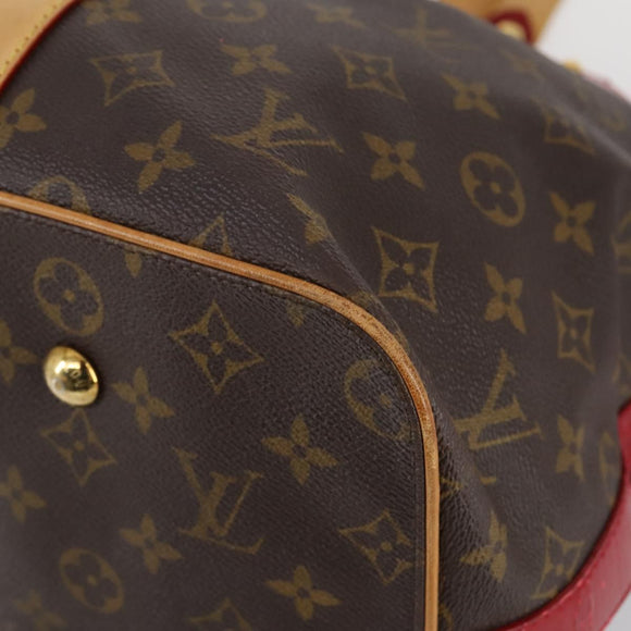 LOUIS VUITTON Monogram Ruby Sarina MM Tote Bag Red M95611 LV Auth 136007