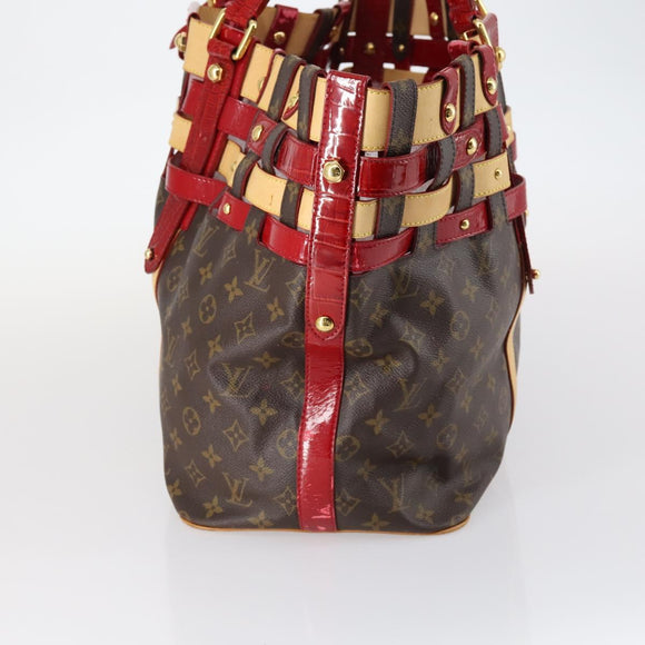 LOUIS VUITTON Monogram Ruby Sarina MM Tote Bag Red M95611 LV Auth 136007