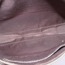 BURBERRY Nova Check Blue Label Shoulder Bag Nylon Gray Silver Auth 142647-15