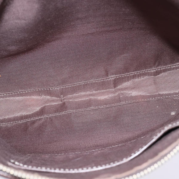 BURBERRY Nova Check Blue Label Shoulder Bag Nylon Gray Silver Auth 142647