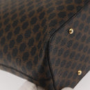 CELINE Macadam Canvas Shoulder Bag PVC Leather Black Gold Auth 142649-16