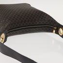 CELINE Macadam Canvas Shoulder Bag PVC Leather Black Gold Auth 142649-6