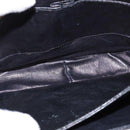 CELINE Horse Carriage Shoulder Bag Leather Black Gold Auth 142650-17