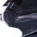 CELINE Horse Carriage Shoulder Bag Leather Black Gold Auth 142650-19