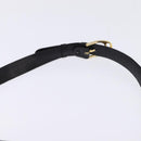 CELINE Horse Carriage Shoulder Bag Leather Black Gold Auth 142650-8