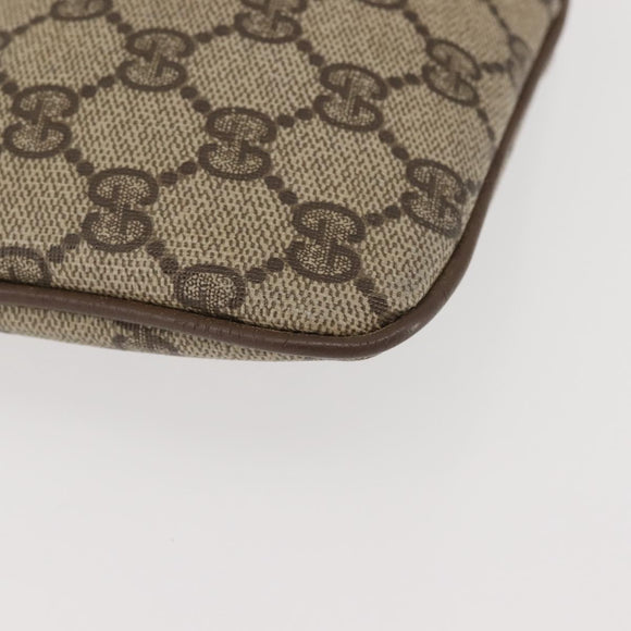 GUCCI GG Supreme Web Sherry Line Bag PVC Beige Gold 904 02 047 Auth 142652