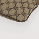 GUCCI GG Supreme Web Sherry Line Bag PVC Beige Gold 904 02 047 Auth 142652-15