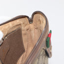 GUCCI GG Supreme Web Sherry Line Bag PVC Beige Gold 904 02 047 Auth 142652-21