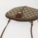 GUCCI GG Supreme Web Sherry Line Bag PVC Beige Gold 904 02 047 Auth 142652-6