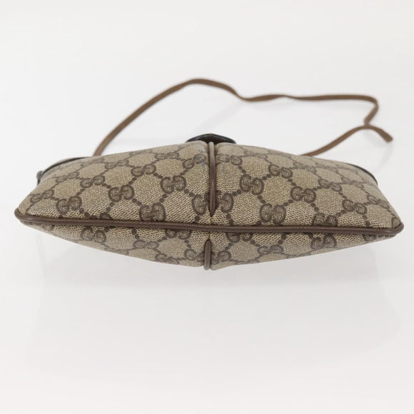 GUCCI GG Supreme Web Sherry Line Bag PVC Beige Gold 904 02 047 Auth 142652