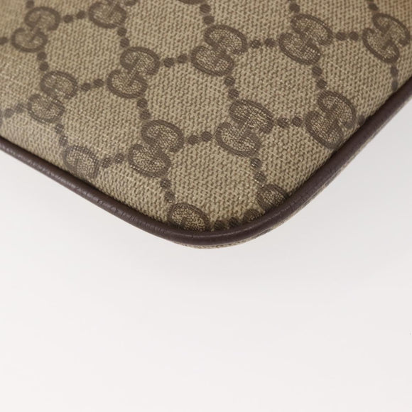 GUCCI GG Supreme Web Sherry Line Bag PVC Beige Gold 904 02 047 Auth 142653