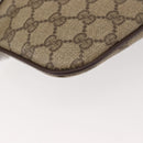 GUCCI GG Supreme Web Sherry Line Bag PVC Beige Gold 904 02 047 Auth 142653-12