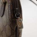 GUCCI GG Supreme Web Sherry Line Bag PVC Beige Gold 904 02 047 Auth 142653-16