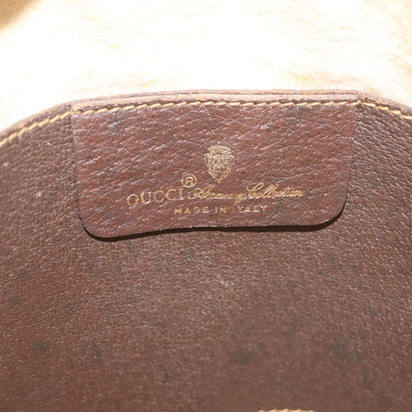 GUCCI GG Supreme Web Sherry Line Bag PVC Beige Gold 904 02 047 Auth 142653