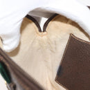 GUCCI GG Supreme Web Sherry Line Bag PVC Beige Gold 904 02 047 Auth 142653-21