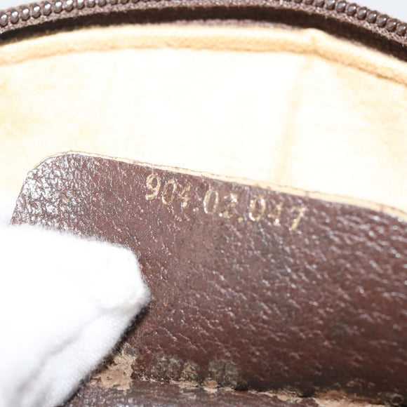 GUCCI GG Supreme Web Sherry Line Bag PVC Beige Gold 904 02 047 Auth 142653