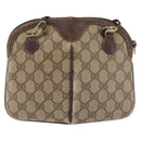 GUCCI GG Supreme Web Sherry Line Bag PVC Beige Gold 904 02 047 Auth 142653-3