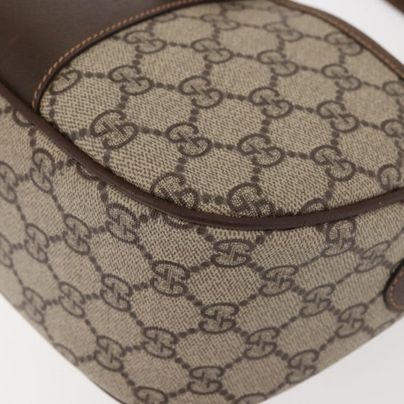 GUCCI GG Supreme Web Sherry Line Bag PVC Beige Gold 001.123.6177 Auth 142654