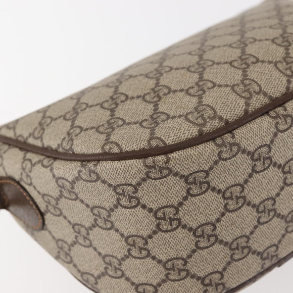 GUCCI GG Supreme Web Sherry Line Bag PVC Beige Gold 001.123.6177 Auth 142654