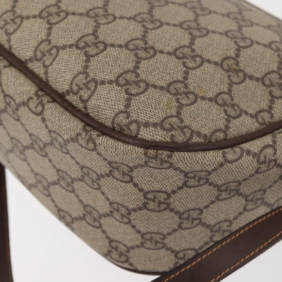 GUCCI GG Supreme Web Sherry Line Bag PVC Beige Gold 001.123.6177 Auth 142654