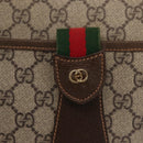 GUCCI GG Supreme Web Sherry Line Bag PVC Beige Gold 001.123.6177 Auth 142654-14