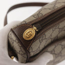 GUCCI GG Supreme Web Sherry Line Bag PVC Beige Gold 001.123.6177 Auth 142654-15