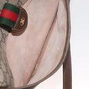 GUCCI GG Supreme Web Sherry Line Bag PVC Beige Gold 001.123.6177 Auth 142654-21