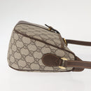 GUCCI GG Supreme Web Sherry Line Bag PVC Beige Gold 001.123.6177 Auth 142654-4