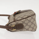 GUCCI GG Supreme Web Sherry Line Bag PVC Beige Gold 001.123.6177 Auth 142654-5