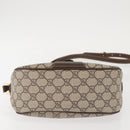 GUCCI GG Supreme Web Sherry Line Bag PVC Beige Gold 001.123.6177 Auth 142654-9