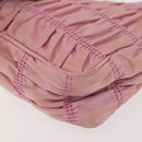 PRADA Shoulder Bag Nylon Pink Silver Auth 142659-14