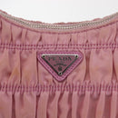 PRADA Shoulder Bag Nylon Pink Silver Auth 142659-17